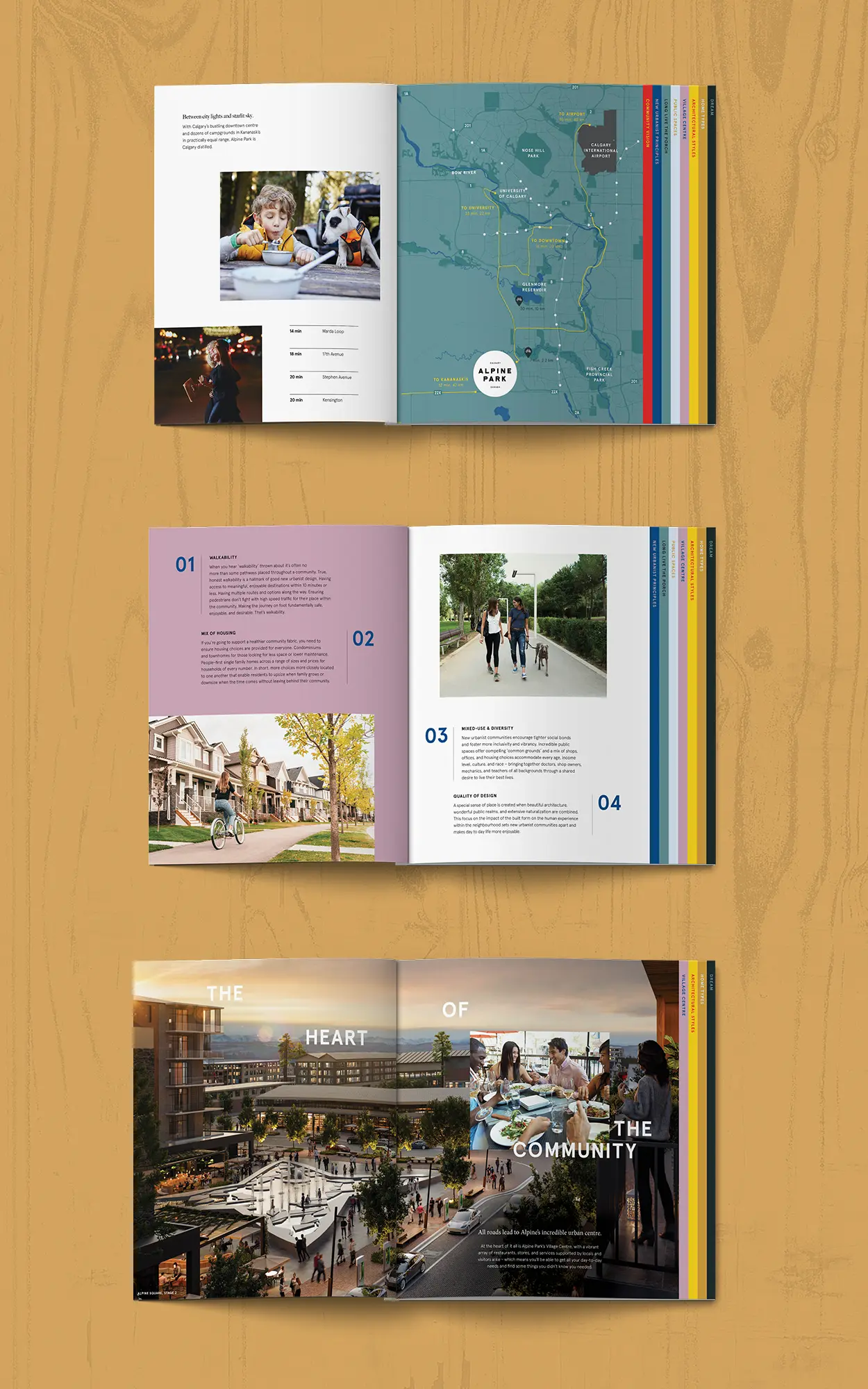 Alpine Park brochure spreads 