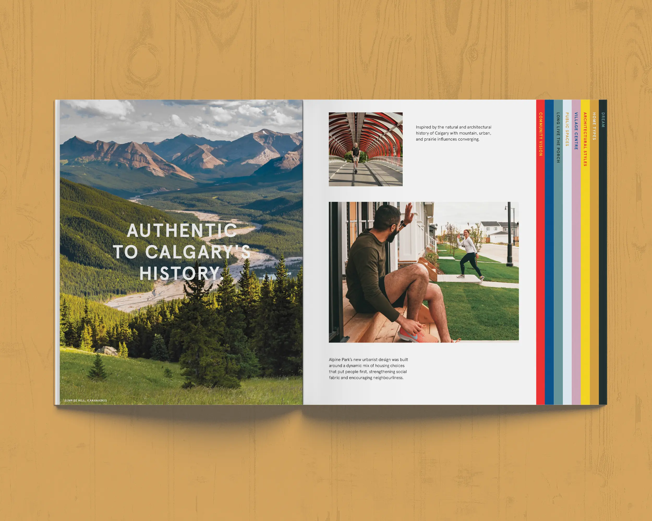 interior of Alpine Park brochure