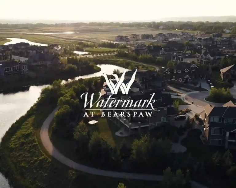 Watermark drone shot