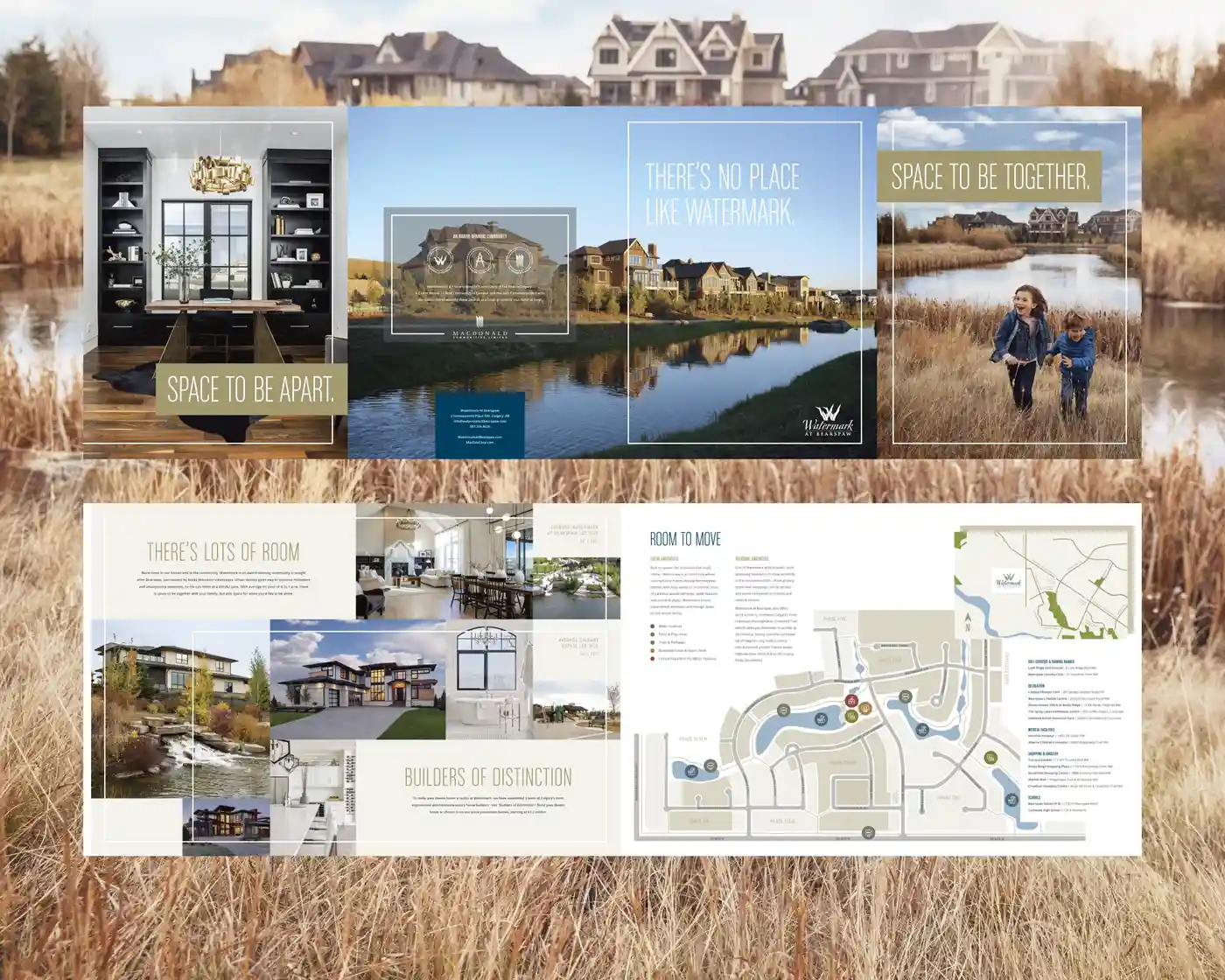 Watermark brochure flat lay