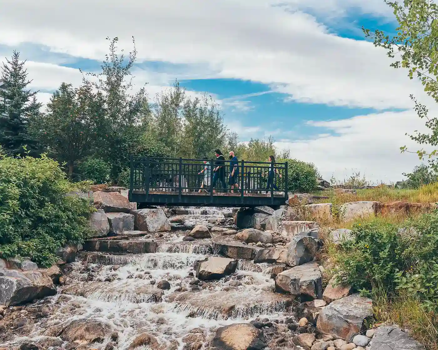 Bridge over a creek in Watermark